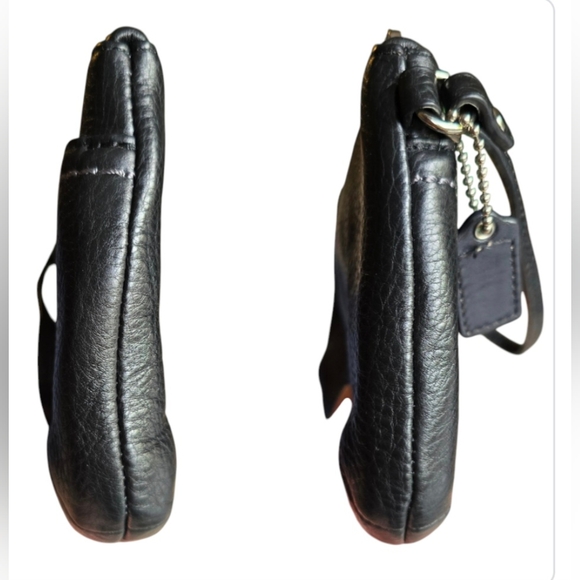 EUC Coach Park Medium Turnlock wristlet black pebbled leather F49472 - Picture 7 of 10